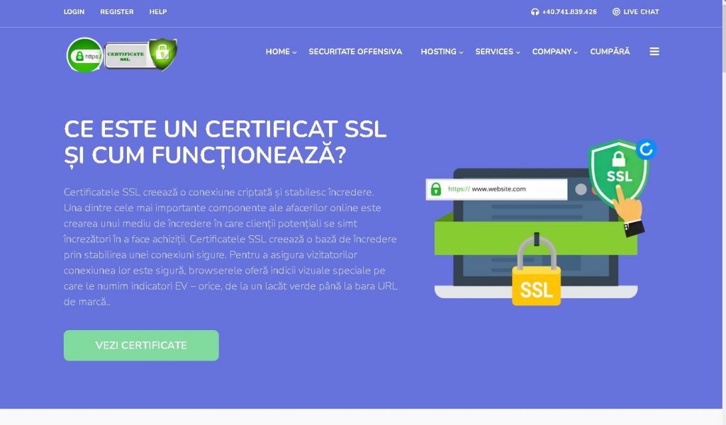 ssl certificate pentru site-uri si aplicatii web
